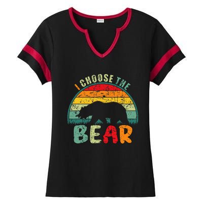 I Choose The Bear Ladies Halftime Notch Neck Tee