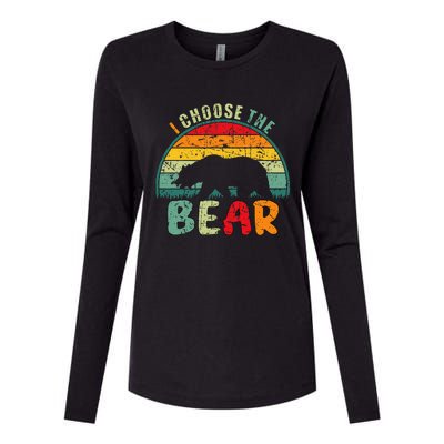 I Choose The Bear Womens Cotton Relaxed Long Sleeve T-Shirt