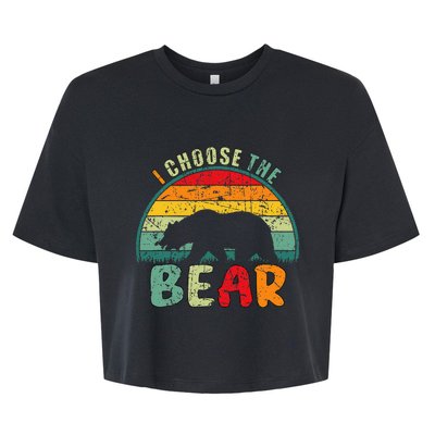 I Choose The Bear Bella+Canvas Jersey Crop Tee