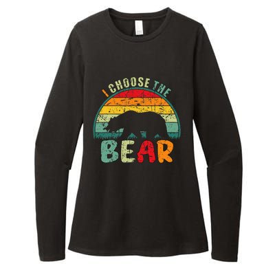 I Choose The Bear Womens CVC Long Sleeve Shirt