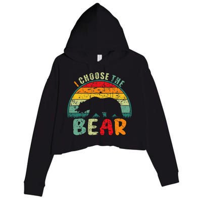 I Choose The Bear Crop Fleece Hoodie