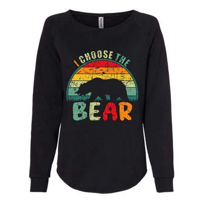 I Choose The Bear Womens California Wash Sweatshirt