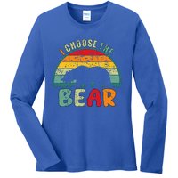 I Choose The Bear Ladies Long Sleeve Shirt