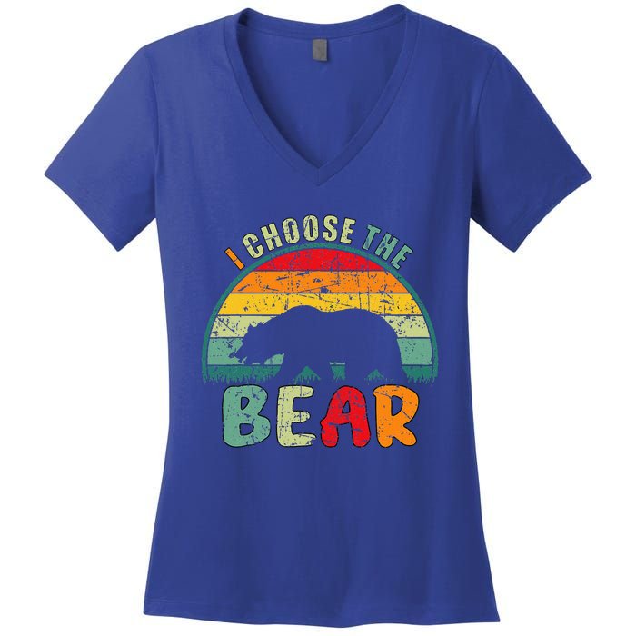 I Choose The Bear Women's V-Neck T-Shirt