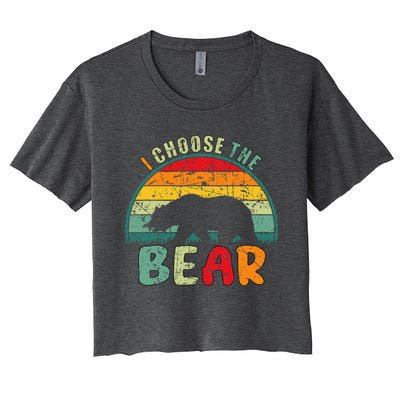 I Choose The Bear Women's Crop Top Tee