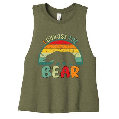 I Choose The Bear Women's Racerback Cropped Tank