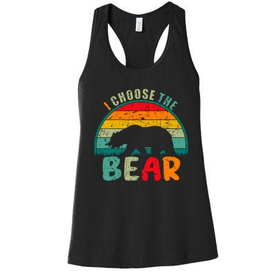 I Choose The Bear Man Or Bear Women's Racerback Tank