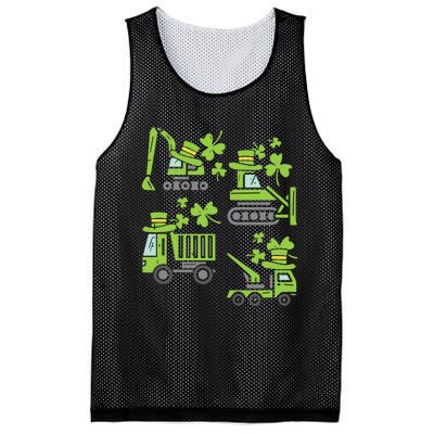 Irish Construction Truck Crane St Patricks Day Mesh Reversible Basketball Jersey Tank