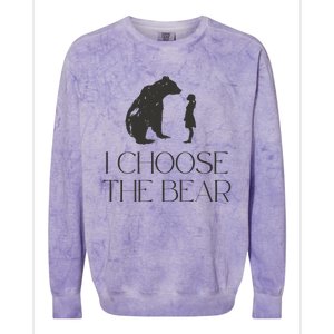 I Choose The Bear Women Empowerment Colorblast Crewneck Sweatshirt