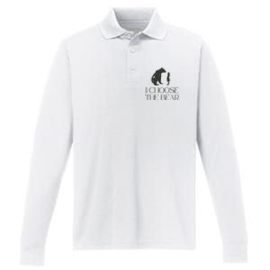 I Choose The Bear Women Empowerment Performance Long Sleeve Polo