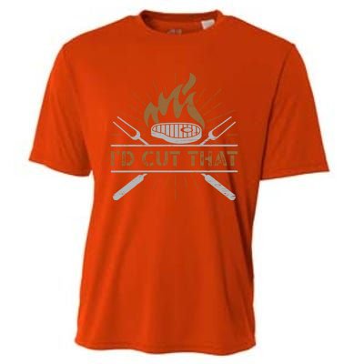 Id Cut That Barbecue Grill Griller Grillfather Cute Gift Cooling Performance Crew T-Shirt