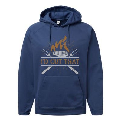 Id Cut That Barbecue Grill Griller Grillfather Cute Gift Performance Fleece Hoodie