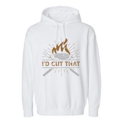 Id Cut That Barbecue Grill Griller Grillfather Cute Gift Garment-Dyed Fleece Hoodie