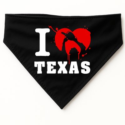 I Chainsaw Texas Funny Chainsaw Heart USA-Made Doggie Bandana