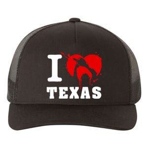 I Chainsaw Texas Funny Chainsaw Heart Yupoong Adult 5-Panel Trucker Hat