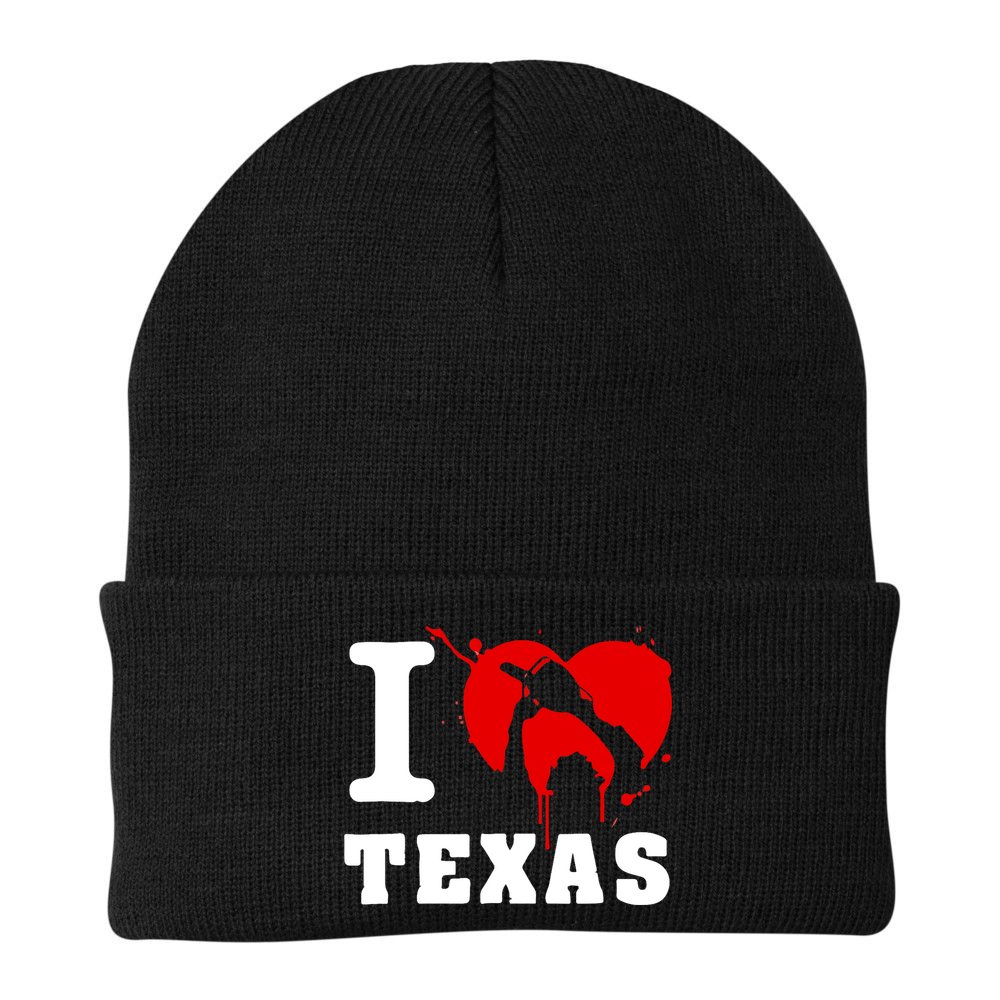 I Chainsaw Texas Funny Chainsaw Heart Beanie