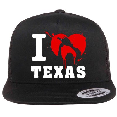 I Chainsaw Texas Funny Chainsaw Heart Flatbill Hat