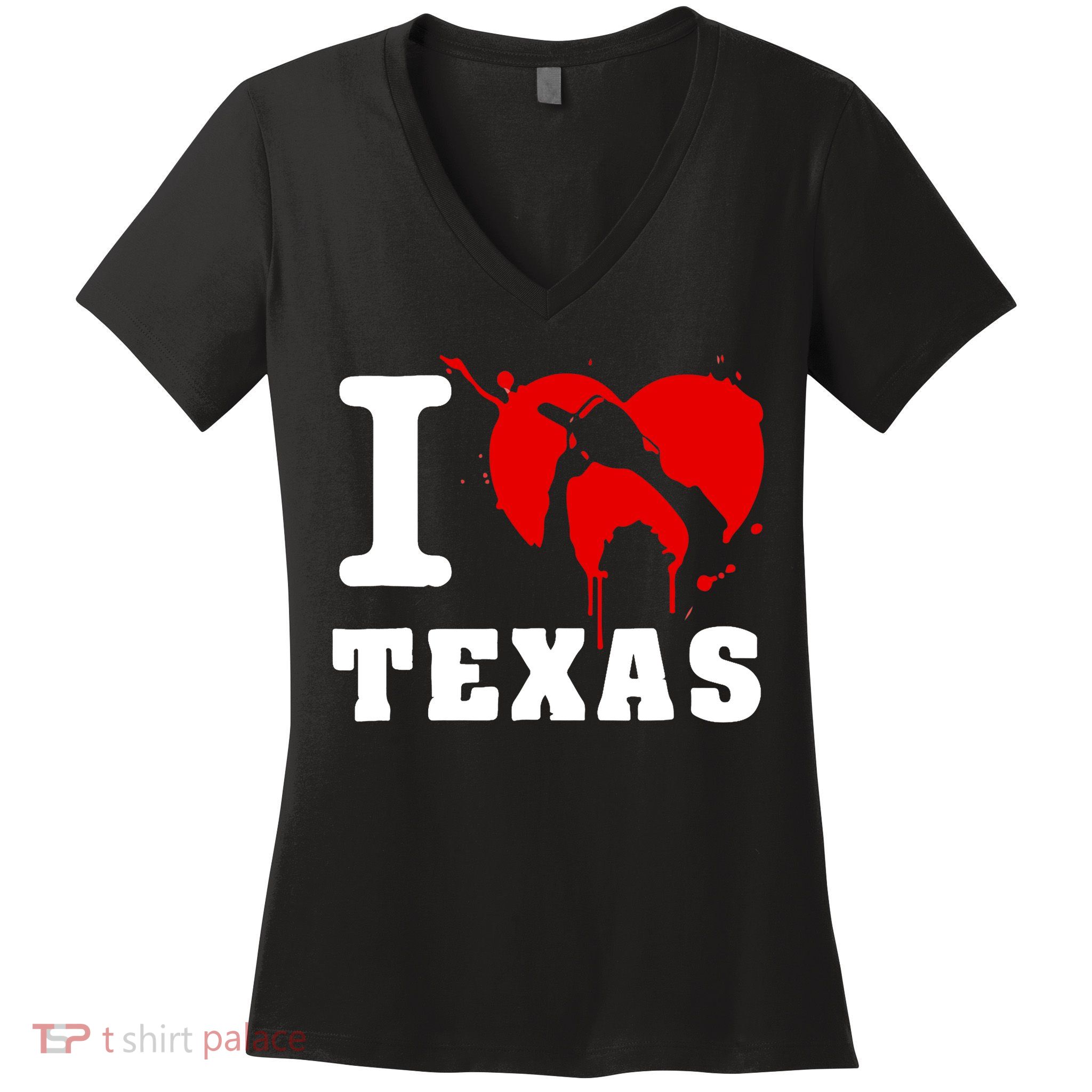 I Chainsaw Texas Funny Chainsaw Heart Women's V-Neck T-Shirt