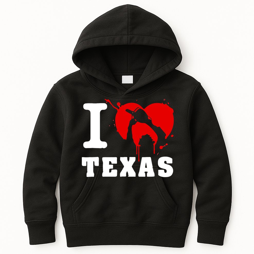 I Chainsaw Texas Funny Chainsaw Heart Kids Hoodie