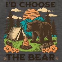 Id Choose The Bear Tik Tok Trend Vector Backpack