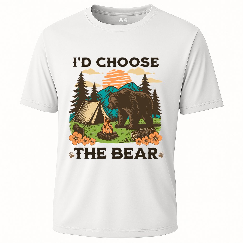 Id Choose The Bear Tik Tok Trend Cooling Performance Crew T-Shirt