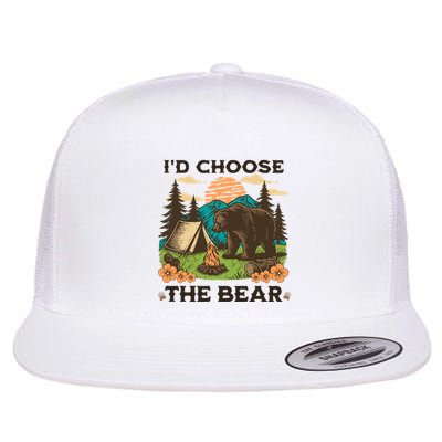 Id Choose The Bear Tik Tok Trend Flatbill Hat