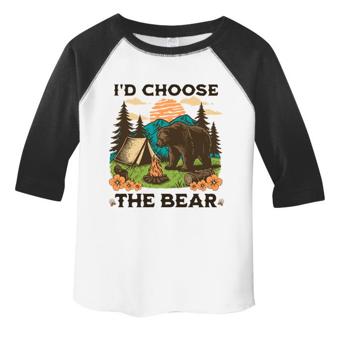 Id Choose The Bear Tik Tok Trend Toddler Fine Jersey T-Shirt