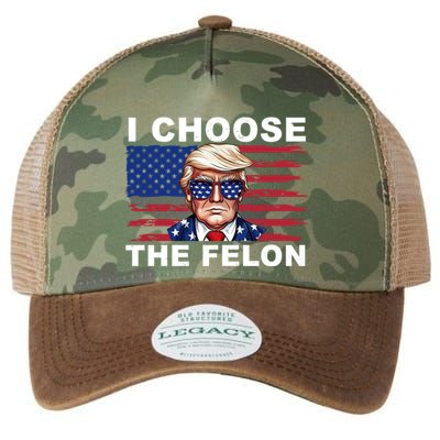 I Choose The Felon Pro Donald Trump Legacy Tie Dye Trucker Hat