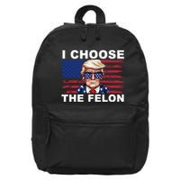 I Choose The Felon Pro Donald Trump 16 in Basic Backpack