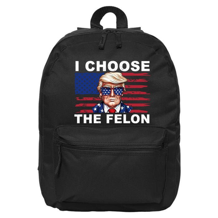 I Choose The Felon Pro Donald Trump 16 in Basic Backpack