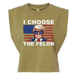 I Choose The Felon Pro Donald Trump Garment-Dyed Women's Muscle Tee