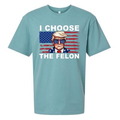 I Choose The Felon Pro Donald Trump Sueded Cloud Jersey T-Shirt