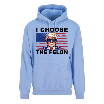 I Choose The Felon Pro Donald Trump Unisex Surf Hoodie