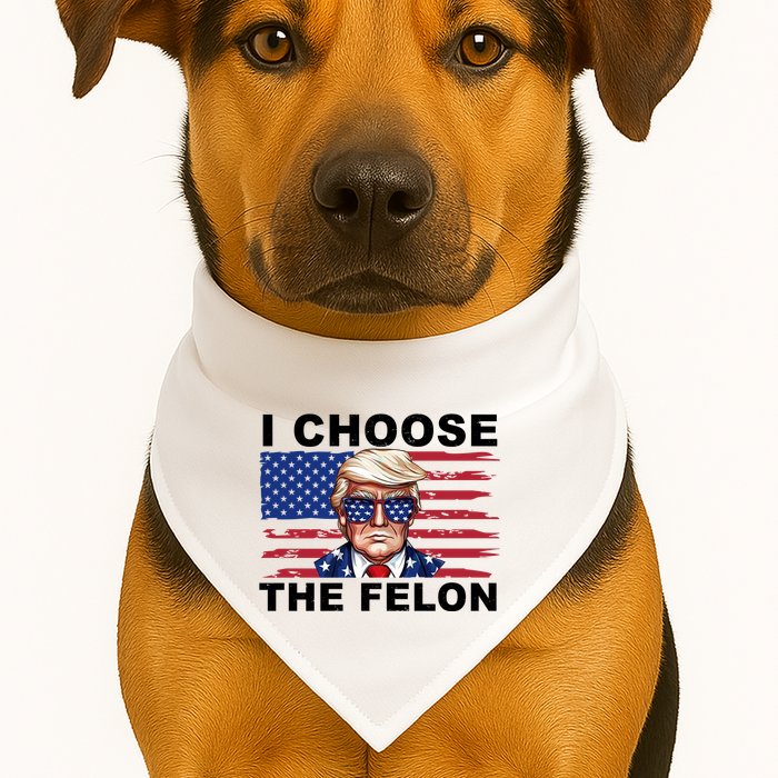 I Choose The Felon Pro Donald Trump USA-Made Doggie Bandana
