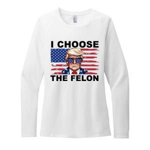 I Choose The Felon Pro Donald Trump Womens CVC Long Sleeve Shirt