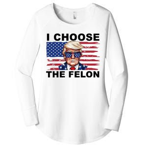 I Choose The Felon Pro Donald Trump Women's Perfect Tri Tunic Long Sleeve Shirt