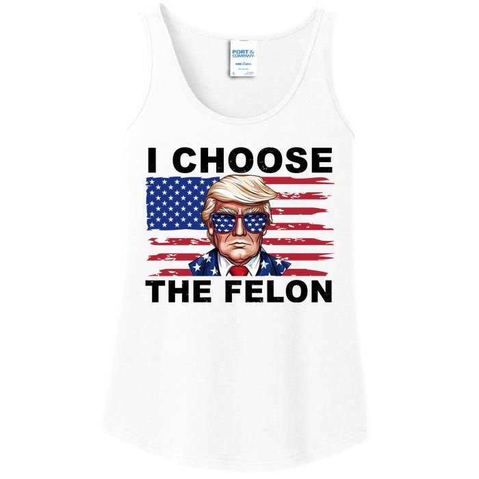 I Choose The Felon Pro Donald Trump Ladies Essential Tank