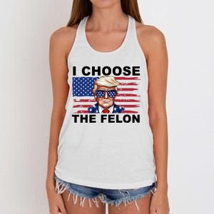 I Choose The Felon Pro Donald Trump Women's Knotted Racerback Tank