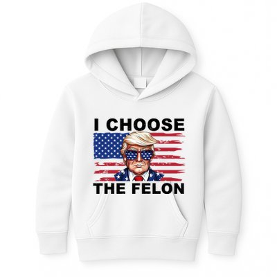 I Choose The Felon Pro Donald Trump Kids Hoodie