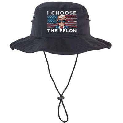 I Choose The Felon Funny Trump 2024 Republican Patriot Legacy Cool Fit Booney Bucket Hat