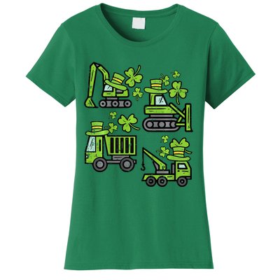 Irish Construction Truck Crane St Patricks Day Women's T-Shirt