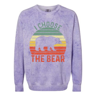 I Choose The Bear Colorblast Crewneck Sweatshirt