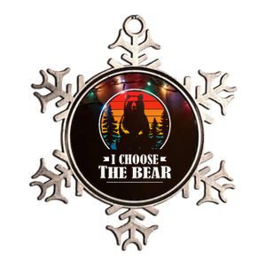 I Choose The Bear Metallic Star Ornament