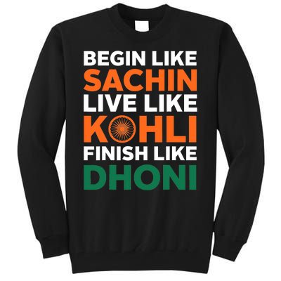 Indian Cricket Team Supporter Indian Cricket Jersey Tall Sweatshirt