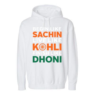 Indian Cricket Team Supporter Indian Cricket Jersey Garment-Dyed Fleece Hoodie