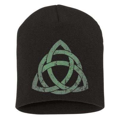 Irish Celtic Trinity Knot Triquetra Christian Symbol Short Acrylic Beanie