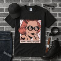 I Can't Think Straight Pride LGBTQ Comic Tall T-Shirt
