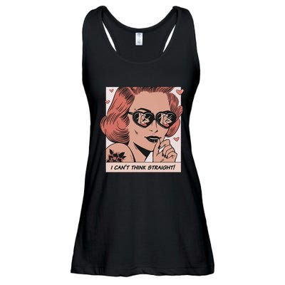 I Can't Think Straight Pride LGBTQ Comic Ladies Essential Flowy Tank