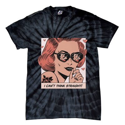 I Can't Think Straight Pride LGBTQ Comic Tie-Dye T-Shirt