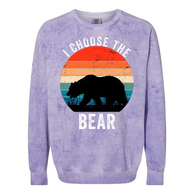 I Choose The Bear Women Overwhelmingly Choose The Bear Trendy Outfit Colorblast Crewneck Sweatshirt